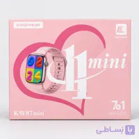 ساعت هوشمند زنانه Keqiwear مدل KW87 mini به همراه ۷ بند متنوع