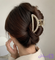 کلیپس مو نگینی مدل Leidona Jewelry