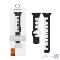 بند اپل واچ اورجینال Spigen Rugged Armor سایز - سفید مشکی (پک دار)
