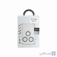 محافظ لنز اورجینال Full Cover فلزی Apple iPhone 17 Pro - سرمه ای/نقره ای/نارنجی(پک دار)