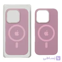 قاب سیلیکونی پاک کنی اورجینال Magsafe لنز آلومینیومی Apple iPhone 16 Pro - بادمجانی (پک دار)