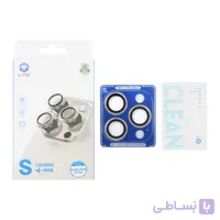 محافظ لنز رینگی اورجینال LITO شابلون دار Apple iPhone 16 Pro Max / 16 Pro - خاکستری روشنnatural (پک دار)