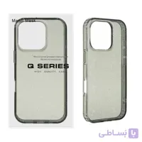 قاب اورجینال پشت سخت شفاف اکلیلی Apple iPhone 16 Pro - مشکی (پک دار)