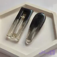 گیر ه مو مشکی شاین دار رزینی ۷ سانت دوعددی