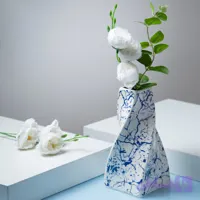 گلدان اهورا ماربل آبی