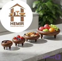 ست سرویس چوبی پذیرایی مدل سه پایه