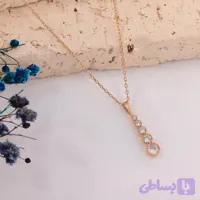 گردنبند نگین دار استیل