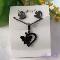 نیمست قلب مشکی استیل