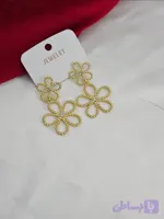 گوشواره گل نگین دار