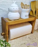 جای رول چوبی دستمال کاغذی آشپزخانه مدرن با طراحی کاربردی
