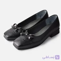 کفش زنانه مشکی Nera Fiore | کفش طبی پاشنه کوتاه تین‌بانی