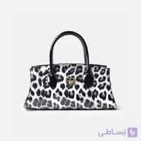 کیف مجلسی پلنگی سفید مشکی کاریسا خرید اقساطی 0415