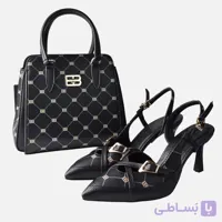 ست کیف و کفش زنانه مشکی نِرا اِسپِلِندوره Nera Splendore | ست مجلسی تین‌بانی