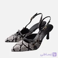 کفش مجلسی زنانه طرح پوست‌ماری Vipera Elegante | صندل اسلینگ‌بک تین‌بانی