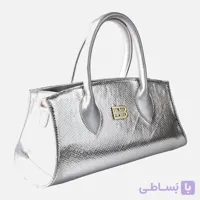 کیف دستی زنانه Vipera Nera | کیف East-West پترن پوست ماری و ورنی مشکی تین‌بانی