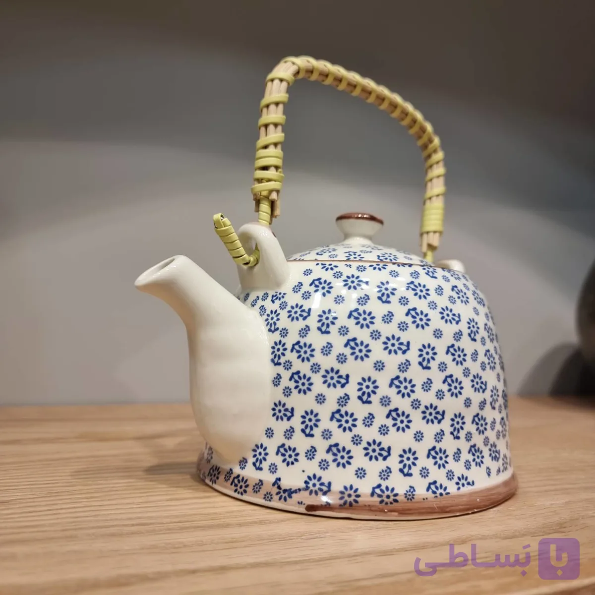 قوری سرامیکی صافی دار درب سرامیکی