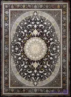 فرش ماشینی وینتیج کیان مدل لیدی سرمه ای ۱۲۰۰ شانه