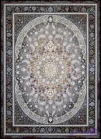 فرش ماشینی وینتیج کیان مدل شاهکار نقره ای ۱۲۰۰ شانه