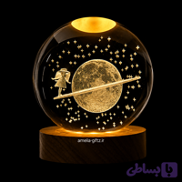 گوی کریستالی طرح دختر و زحل