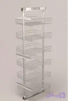 سوپر مارکت کابینت ۶ طبقه مدل ارتفاع۲۰۰ تا ۲۲۰ سانتی‌متر - با ریل ساچمه‌ای و یونیت ۵۰