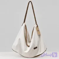کیف پارچه ای کرم و قهوه ای زامر