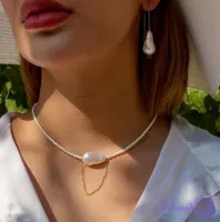 نیم ست گردنبند و گوشواره مروارید باروک
