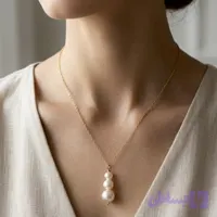 گردنبند مروارید مینیمال با آویز مروارید