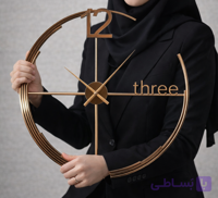 ساعت دیواری فلزی مدرن طرح ماه قطر 60 سانتی‌متر
