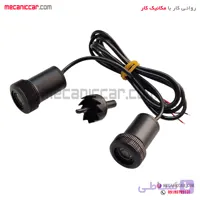 لوگو زیر درب (چراغ ولکام لایت) با مته گرد بر سمند و دنا (اسب ابی)