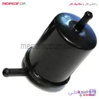 فیلتر (صافی) بنزین فلزی 1 سر کج با براکت پراید