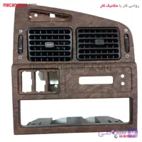 دریچه هوا کولر و بخاری و قاب ضبط وسط داشبورد قدیم چوبی مات پژو پارس