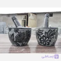 هاون سنگی متوسط سایز 2طرح دار