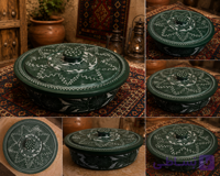 ماهیتابه 6 نفره طرح گلستان رنگ سبز