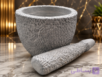 هاون سنگی سنتی تیشه ای