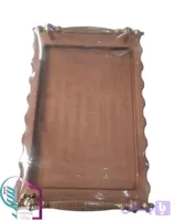 سینی چوبی دسته طلایی کوچک 29*20*2