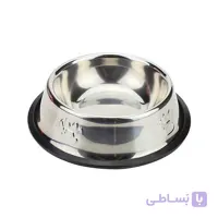 ظرف آب و غذای سگ و گربه مدل استیل ۱۶ سانت