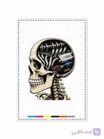 استیکر ژله ای طرح اسکلت