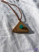 گردنبند و پلاک چوبی آفرینش
