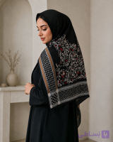 روسری مشکی با طرح مقاومت