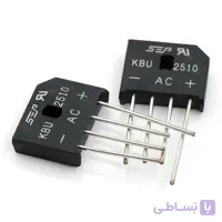 پل دیود KBU2510 شانه ای تخت 25 آمپر 1000 ولت