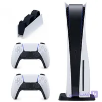 مجموعه کنسول بازی سونی مدل PlayStation 5 Slim دیسک خور همراه یک کنترلر اضافه و پایه شارژ دوال سنس