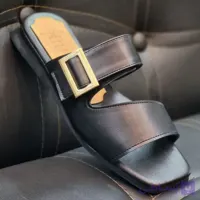صندل پنجه اردکی زنانه رنگ مشکی