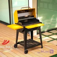 باربیکیو ذغالی مشکی و زرد AMINBBQ-Charcoal-yellow-075