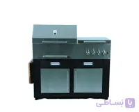 باربیکیو ۱۱۰ استیل با اجاق‌گاز و سرخکن src-110