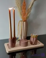 ست بامبو قهوه ای و نسکافه ای