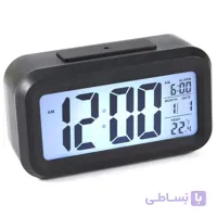ساعت دیجیتال با نور پس زمینه و زنگ هشدار – مشکی – 8031 ​​