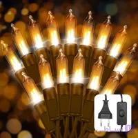چراغ‌های رشته‌ای LED سیسکوتو برای مهمانی، اتاق خواب، دکوراسیون منزل (مشکی/50)