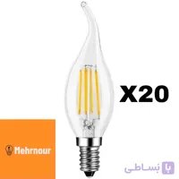 لامپ اشکی فیلامنت ۴ وات اپتونیکا ۲۰ عددی
