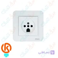 پریز تلفن دوکاره ارس سفید