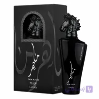 ادو پرفیوم عربی مردانه لطافه مدل ماهر مشکی حجم 100 میل